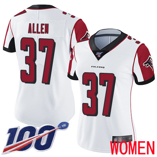 Atlanta Falcons Limited White Women Ricardo Allen Road Jersey NFL Football #37 100th Season Vapor Untouchable